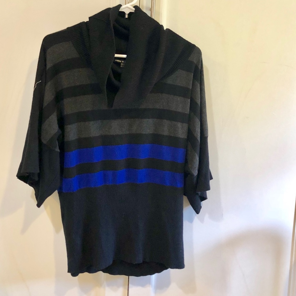 EUC Cable & Gauge Cowl Neck Sweater - Bell Sleeves